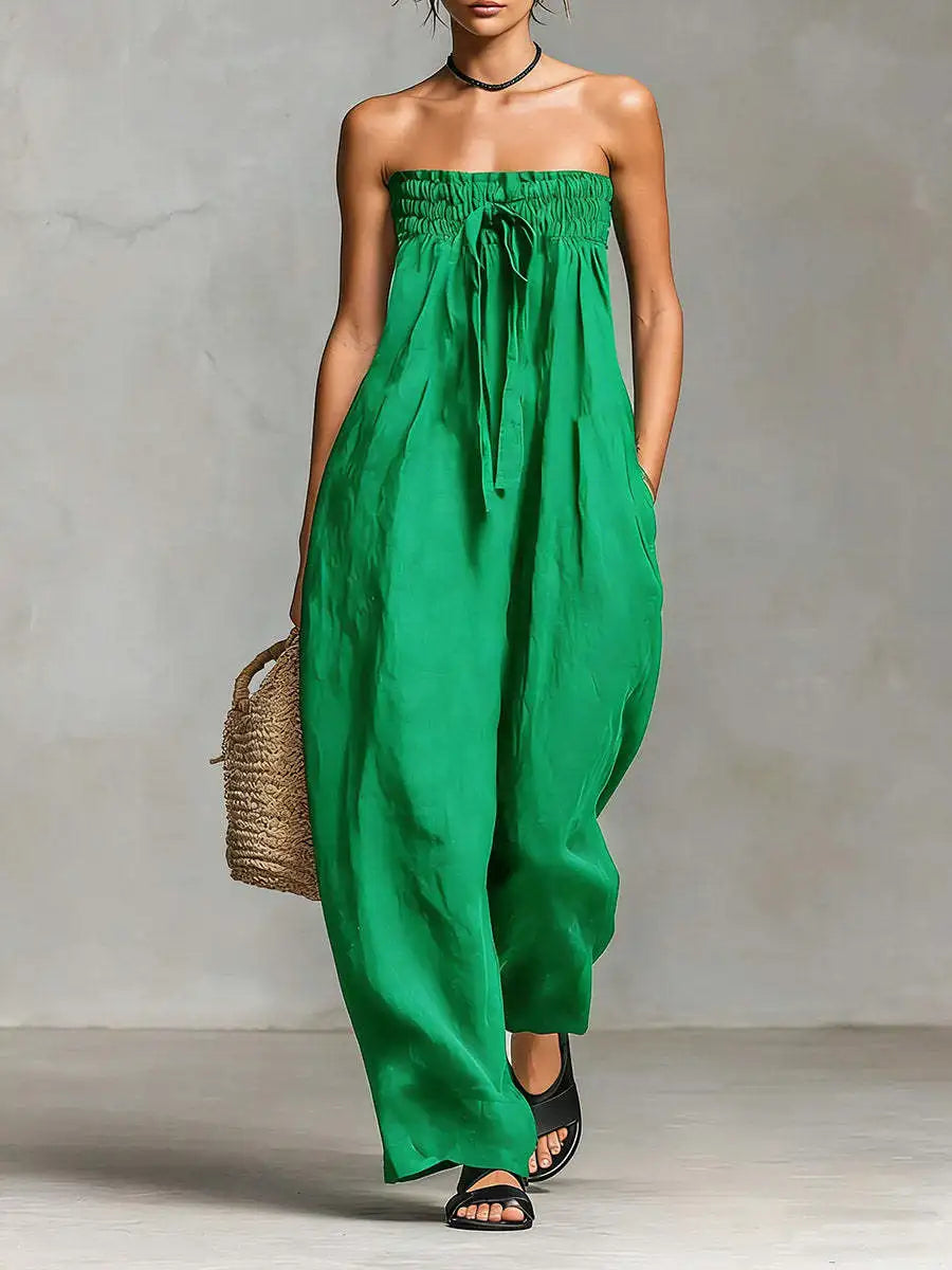 Celeste – Strapless Wide-Leg Jumpsuit