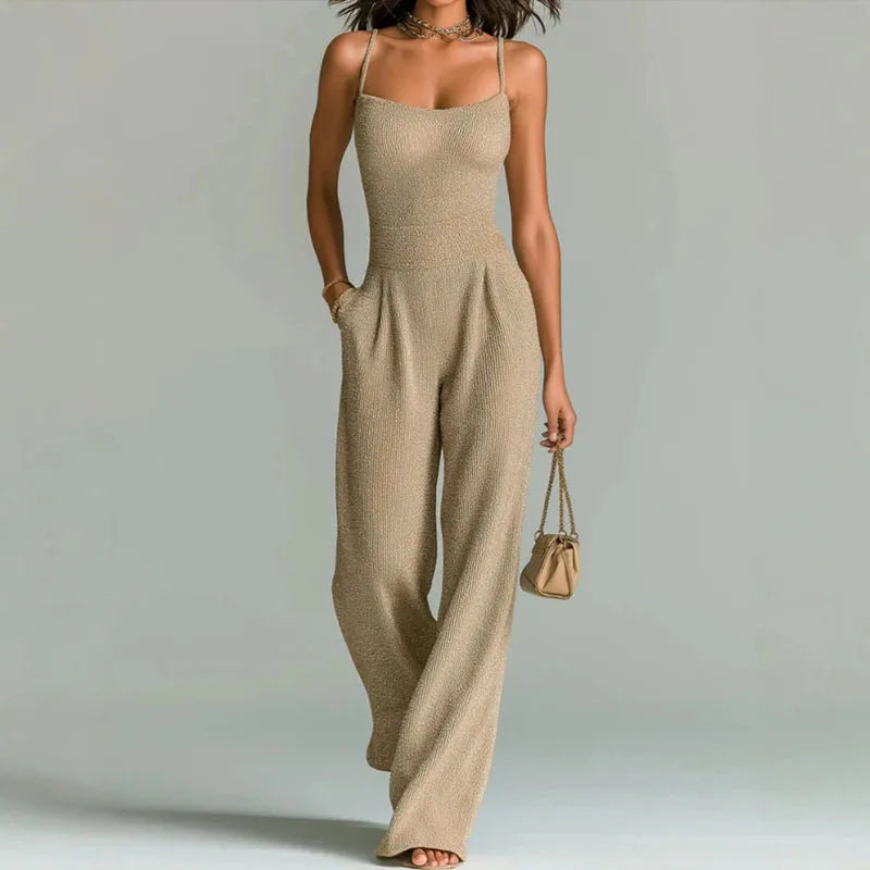 Veronica – Wide-Leg Spaghetti Strap Jumpsuit