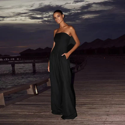 Deborah – Strapless Wide-Leg Jumpsuit