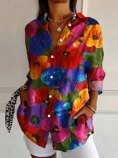 Emerie | Colourful Pattern Blouse