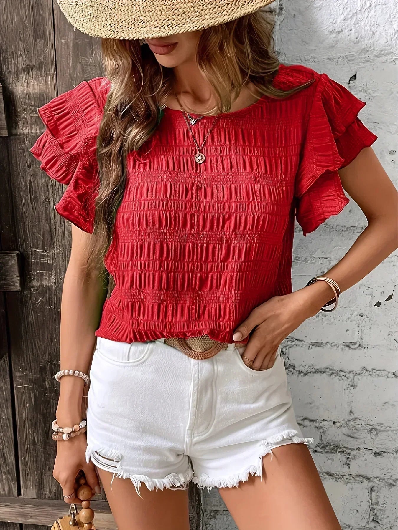 Narcissa | Light & Breezy Blouse with Fun Ruffles