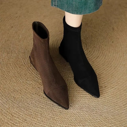 Selma – Pointed Toe Stretch Sock Boots