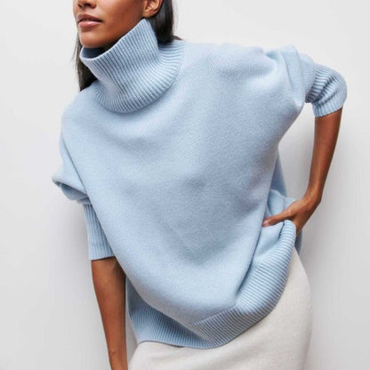 Wendy – Oversized Turtleneck Knit Jumper