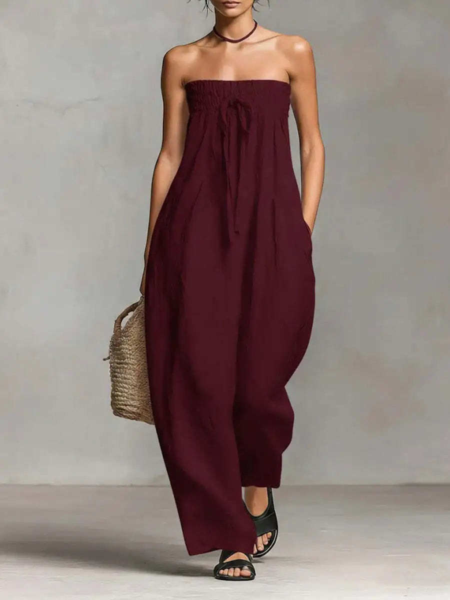 Celeste – Strapless Wide-Leg Jumpsuit