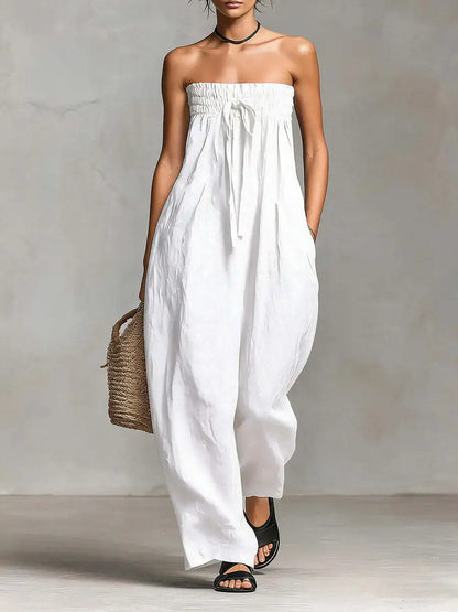 Celeste – Strapless Wide-Leg Jumpsuit
