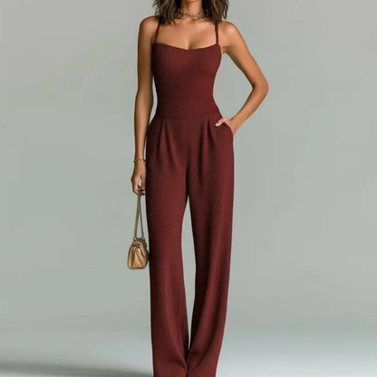Veronica – Wide-Leg Spaghetti Strap Jumpsuit