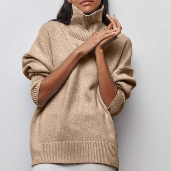 Wendy – Oversized Turtleneck Knit Jumper