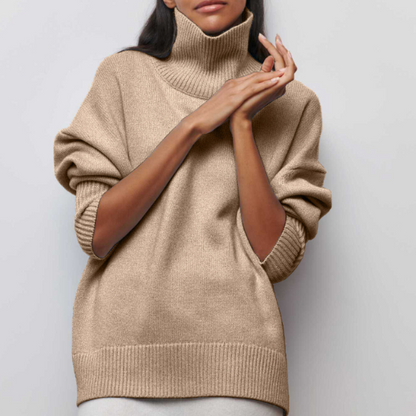 Wendy – Oversized Turtleneck Knit Jumper