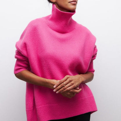 Wendy – Oversized Turtleneck Knit Jumper