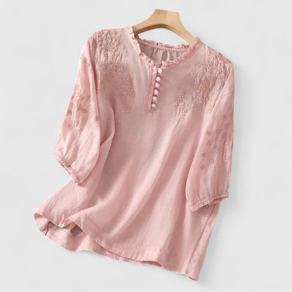 Alexia | Elegant Button-Front Blouse