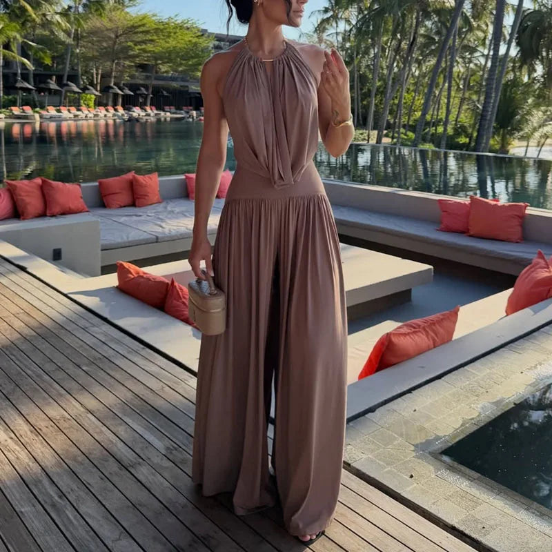 Mary – Halter Neck Wide Leg Jumpsuit