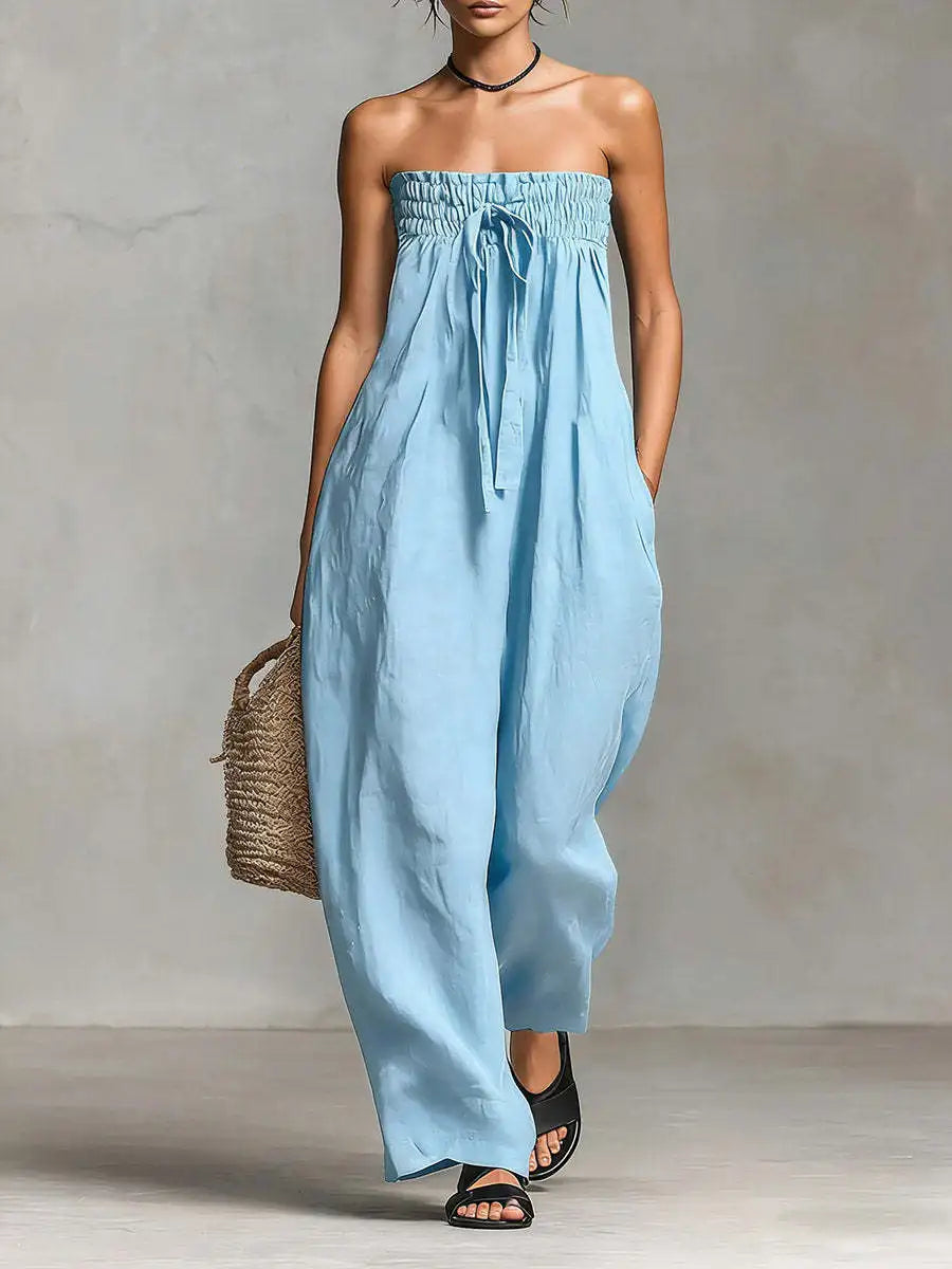 Celeste – Strapless Wide-Leg Jumpsuit