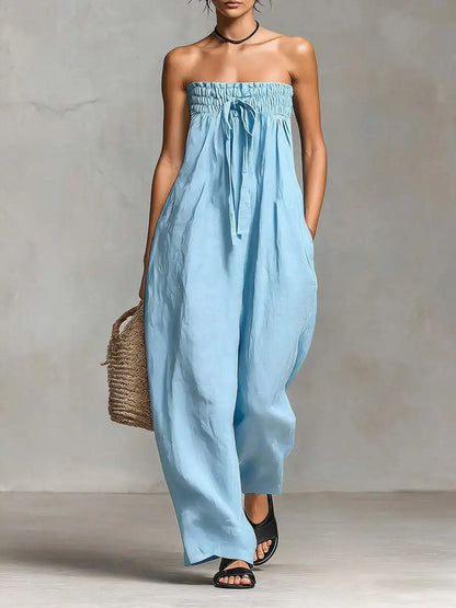 Celeste – Strapless Wide-Leg Jumpsuit