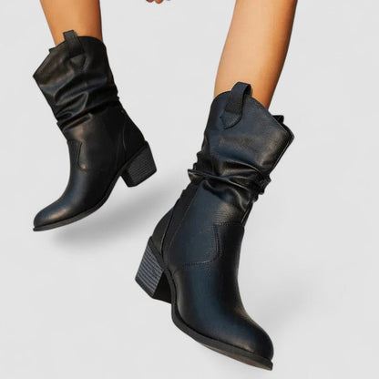 Margarita – Slouchy Western Mid-Calf Boots
