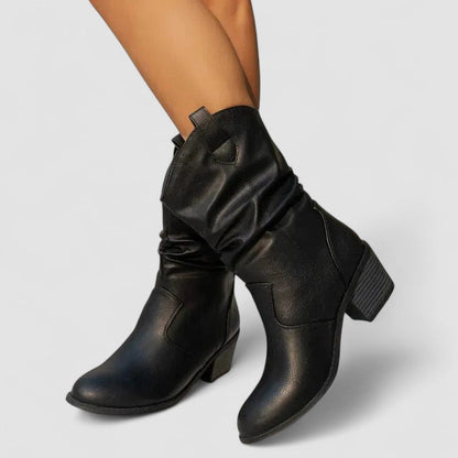 Margarita – Slouchy Western Mid-Calf Boots