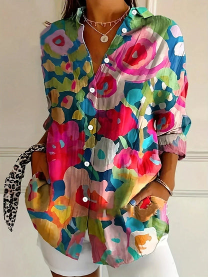 Emerie | Colourful Pattern Blouse