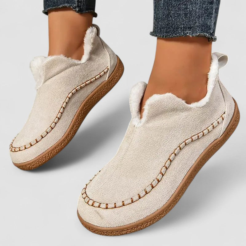 Leanne – Fleece-Lined Suede Slip-On Boots