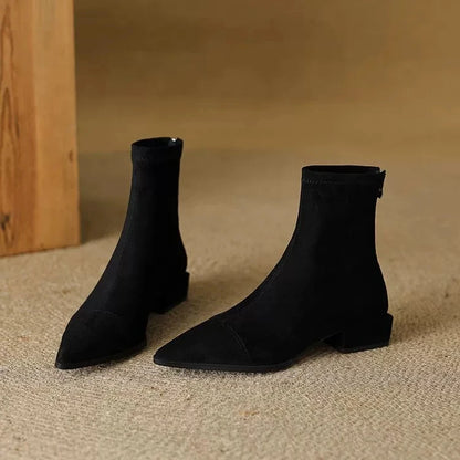 Selma – Pointed Toe Stretch Sock Boots