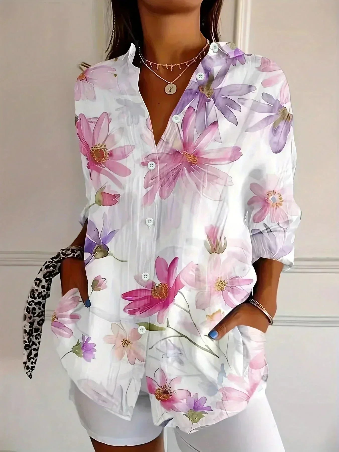 Emerie | Colourful Pattern Blouse