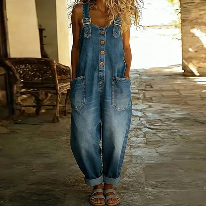 Abigail | Adjustable Denim Overalls