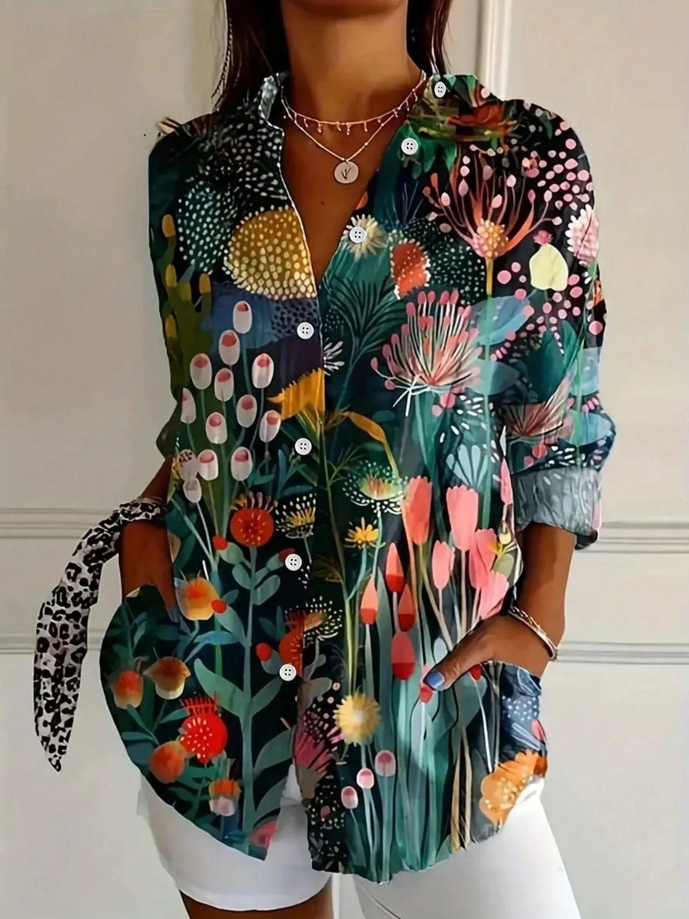Emerie | Colourful Pattern Blouse