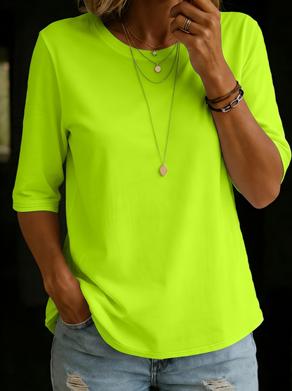 Justine – Relaxed Three-Quarter Sleeve Top