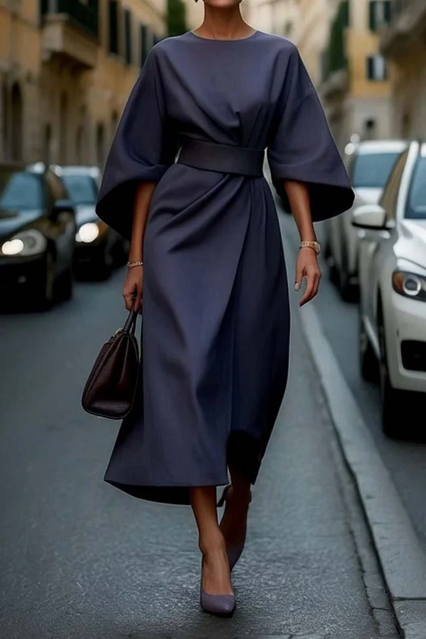 Carla | Elegant Lantern Sleeve Dress