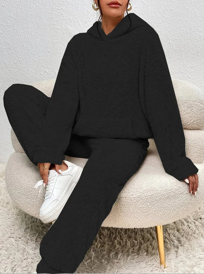 Shannon – Fluffy Teddy Hoodie and Pants Set