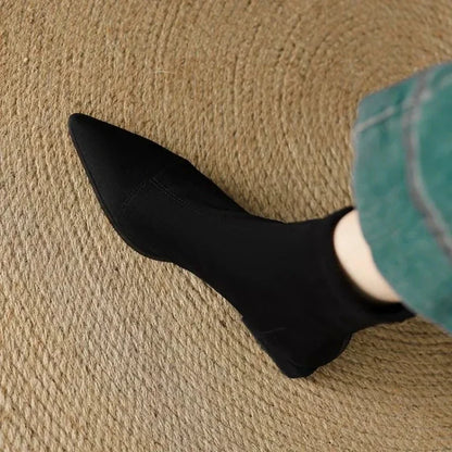 Selma – Pointed Toe Stretch Sock Boots