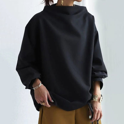Alma – Oversized High-Neck Relaxed Top