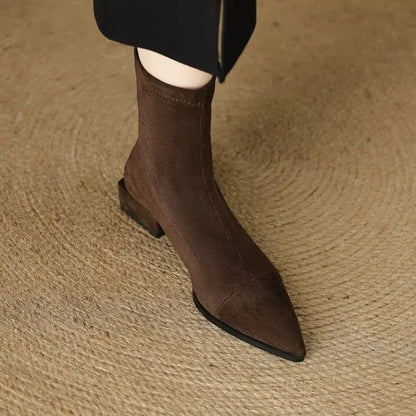 Selma – Pointed Toe Stretch Sock Boots