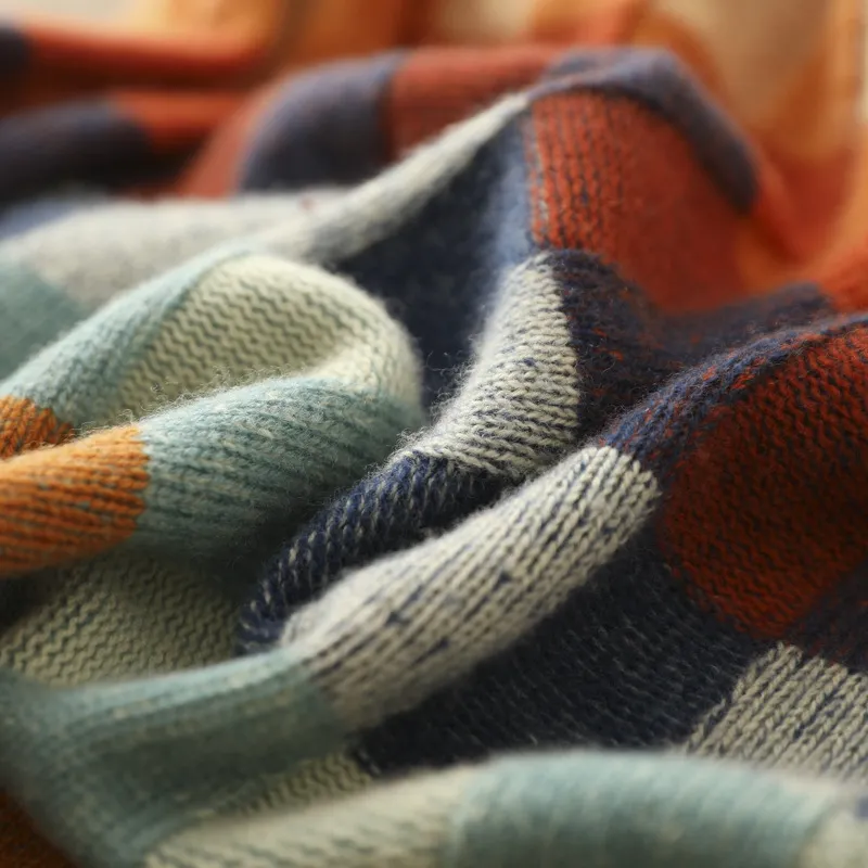 Faye – Retro Check Turtleneck Jumper
