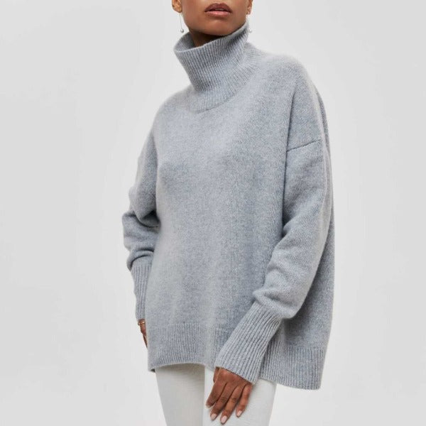 Wendy – Oversized Turtleneck Knit Jumper