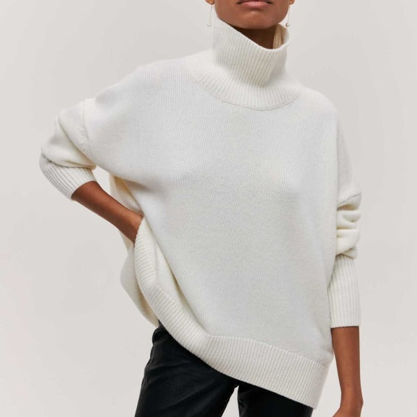 Wendy – Oversized Turtleneck Knit Jumper