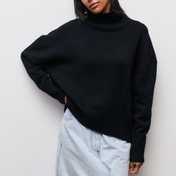 Wendy – Oversized Turtleneck Knit Jumper
