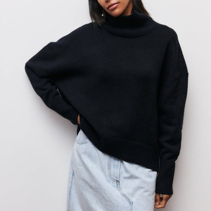 Wendy – Oversized Turtleneck Knit Jumper