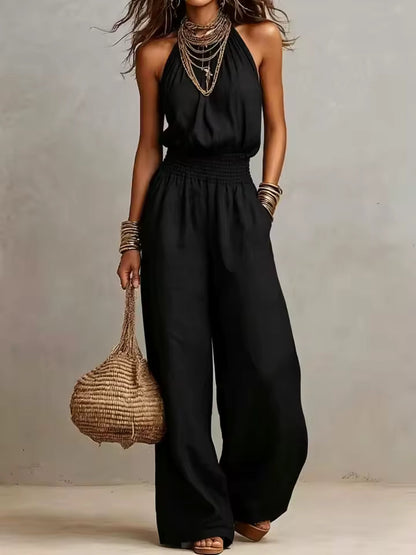 Ruth – Halter Neck Wide-Leg Jumpsuit