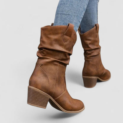 Margarita – Slouchy Western Mid-Calf Boots