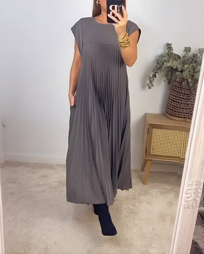 Isabelle | Pleated Midi Dress