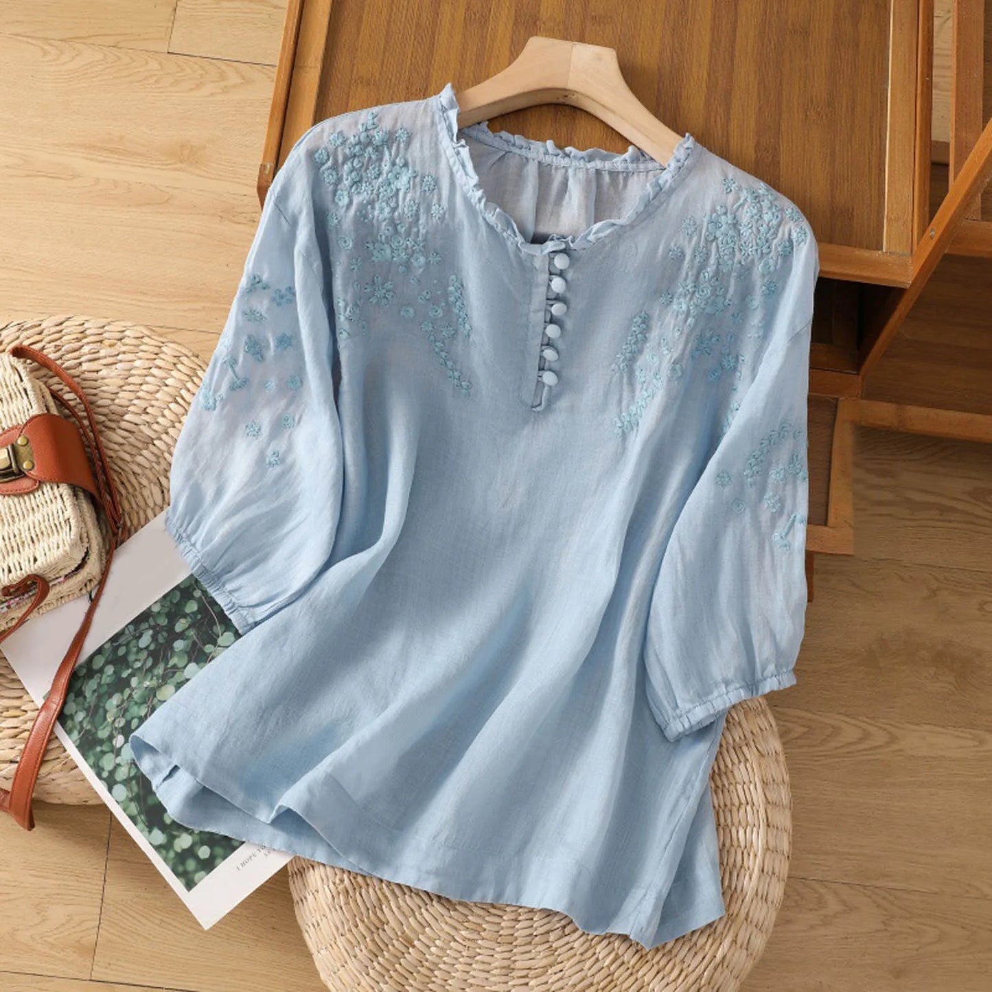 Dottie | Floral Button-Front Blouse