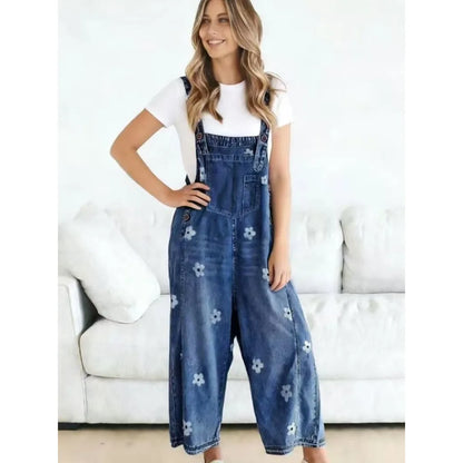Mandy – Floral Denim Overalls
