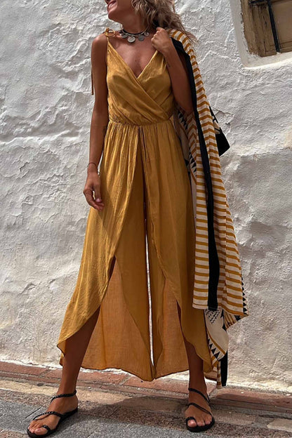 Carleen – Wrap Maxi Dress with Slit