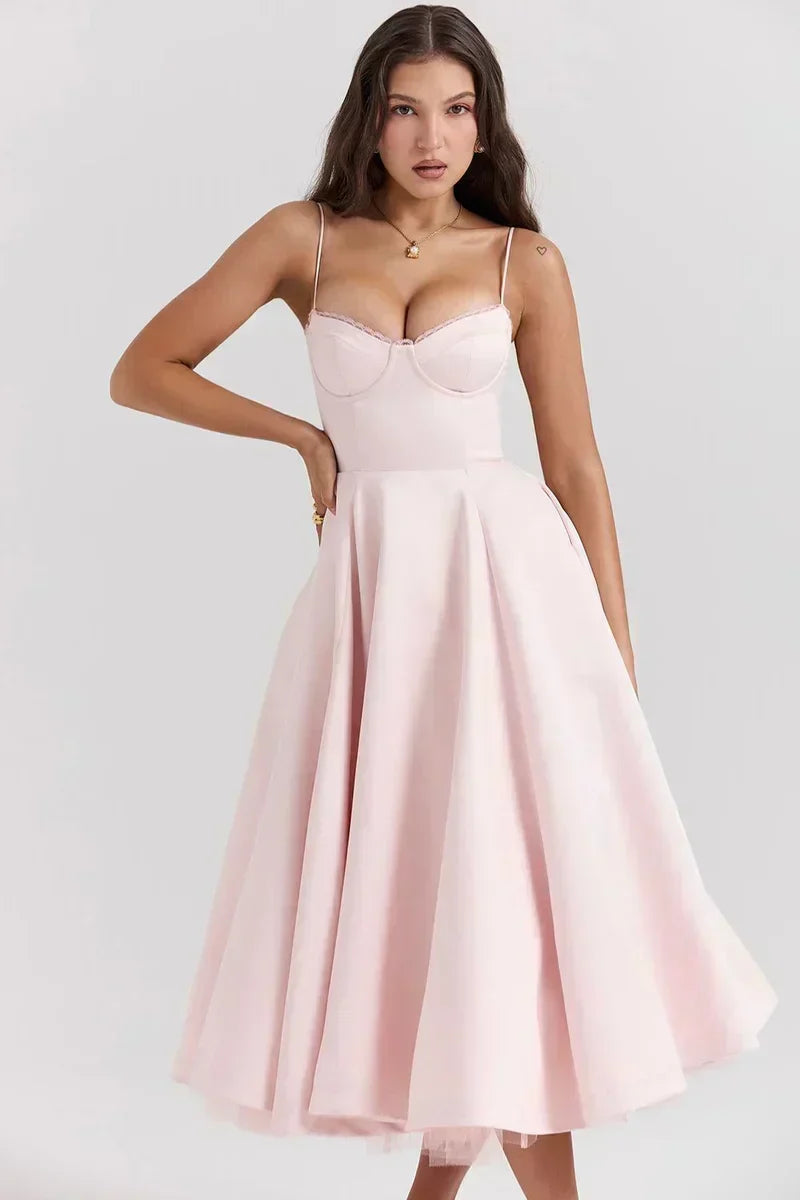 Jade | Delicate Tulle Accent Dress