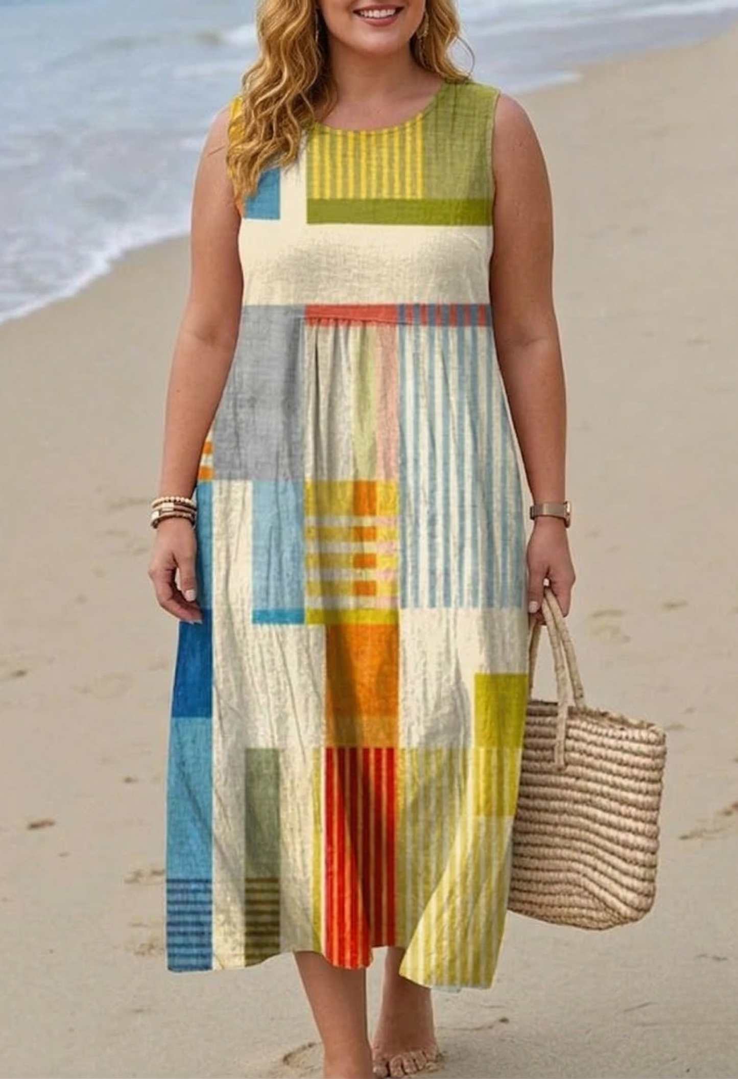 Margot | Geometric Midi Dress