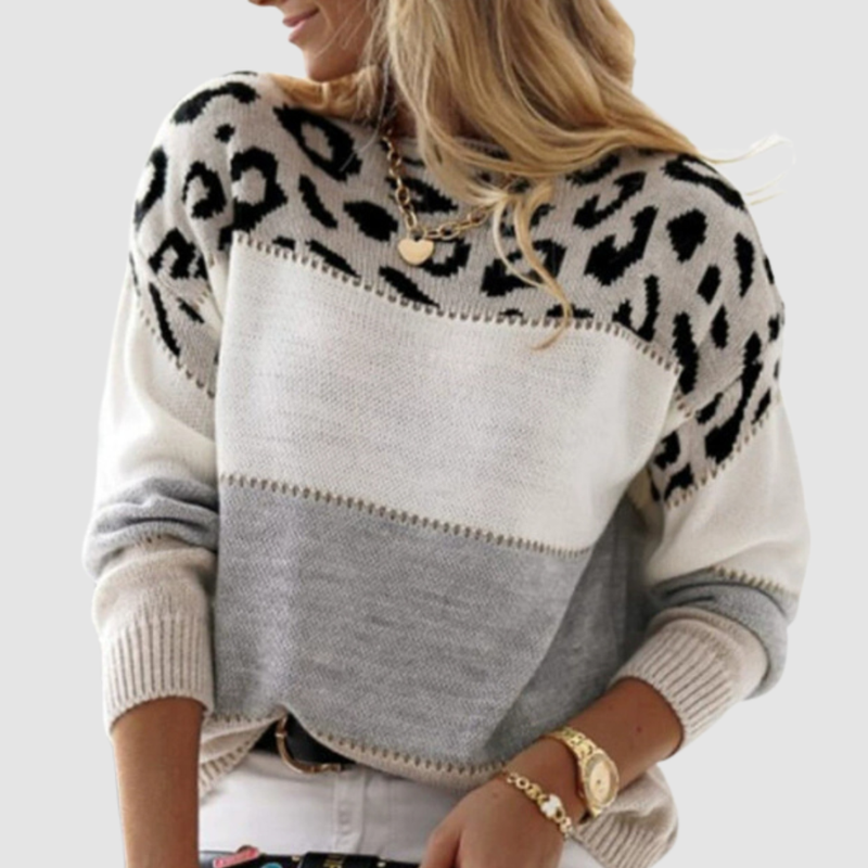 Myrtle – Leopard Print Knit Jumper