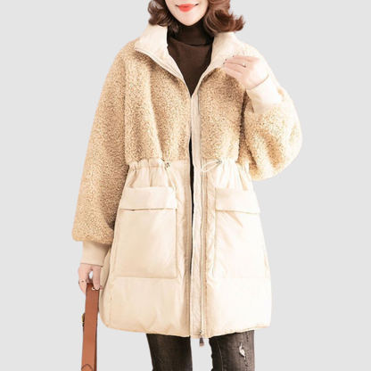 Sheila – Quilted Puffer Coat with Teddy Upper