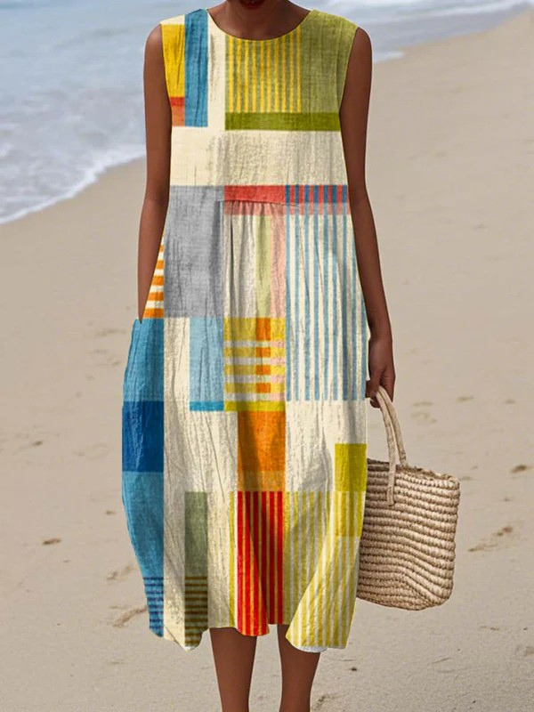 Shia | Geometric Midi Dress