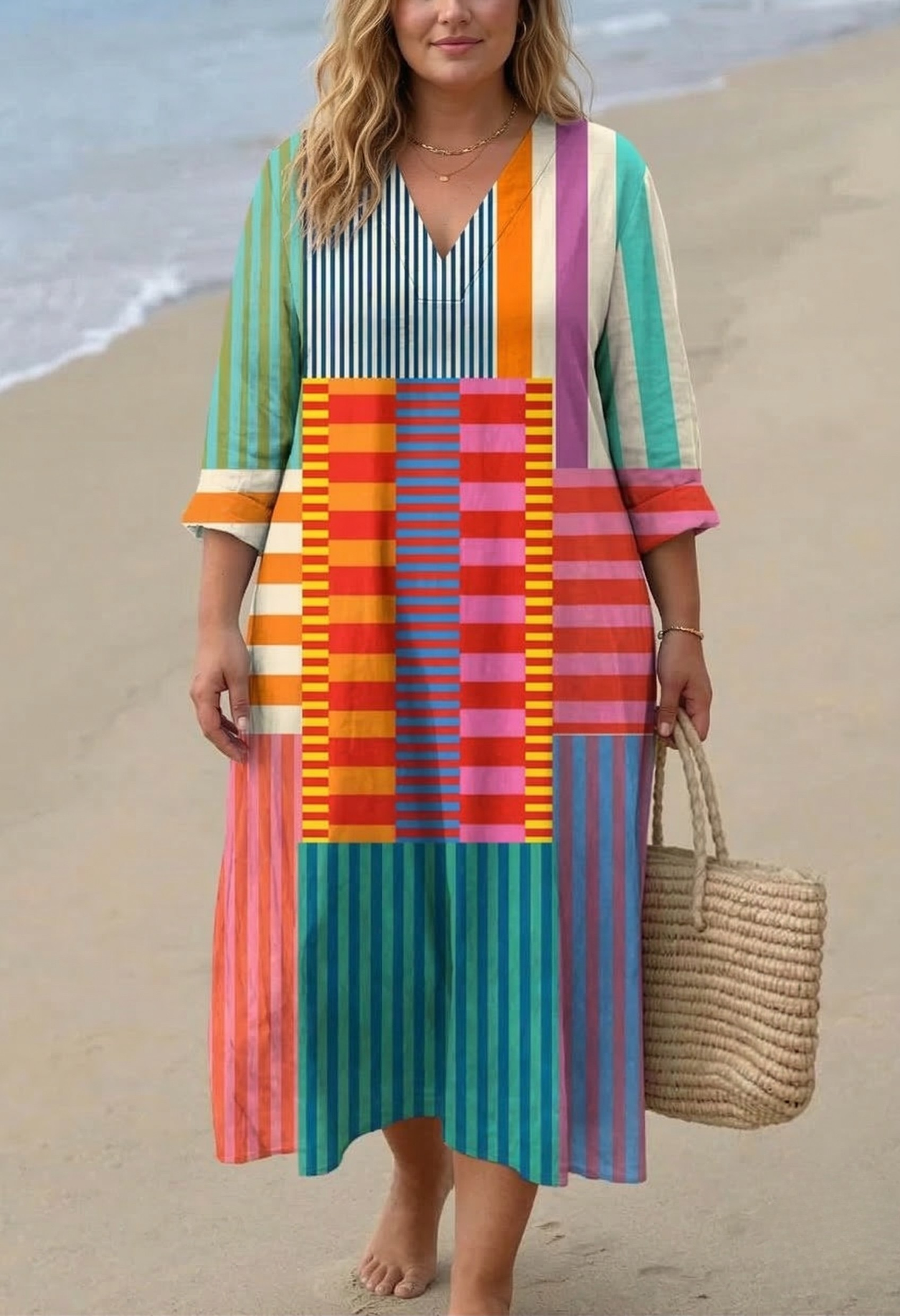 Celeste | Retro Geometric Dress