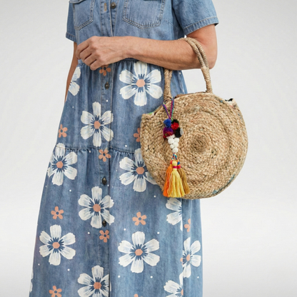 Cady | Denim Flower Dress
