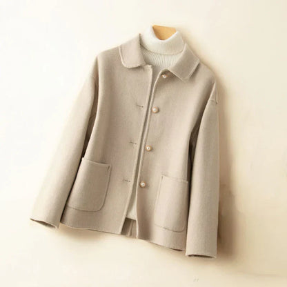 Danielle – Elegant Pearl Button Jacket